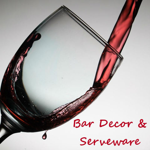 bar decor and serveware