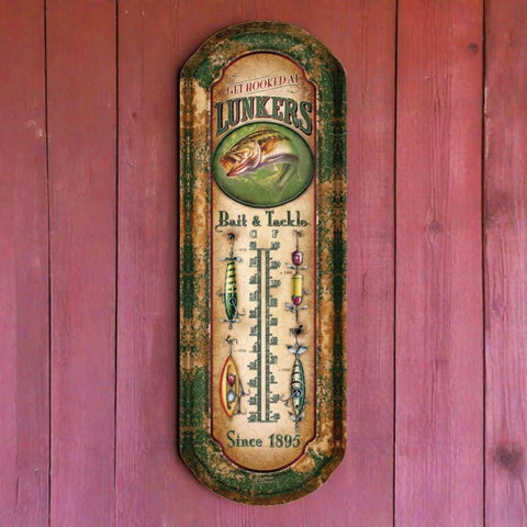 Lunkers Bait & Tackle Tin Thermometer