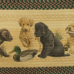 labrador retriever dogs large braided oval rug