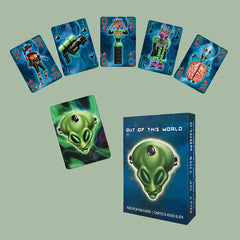 out of this world alien invasion playing cards