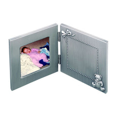hinged baby picture frame