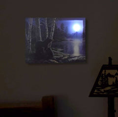 moonlight bears led canvas art print
