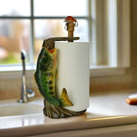 Big Mouth Bass Paper Towel Holder