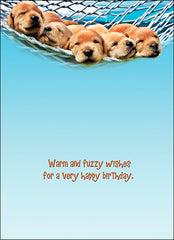 leanin' tree warm and fuzzy puppy wishes birthday card