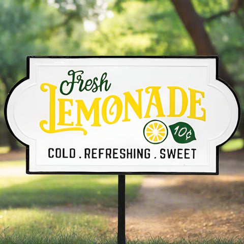 Fresh Lemonade Vintage Enamel Sign