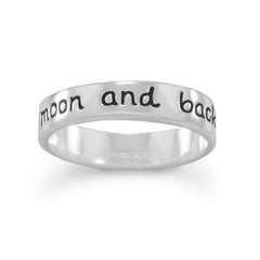 love you to the moon and back ring