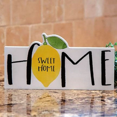 Home Sweet Home Lemon Block Sign
