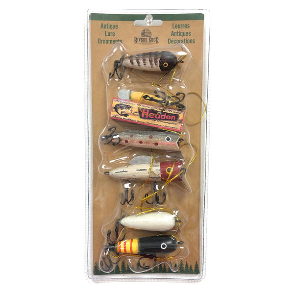 Antique Fishing Lures Christmas Ornaments 6 Pack 866B – Baubles