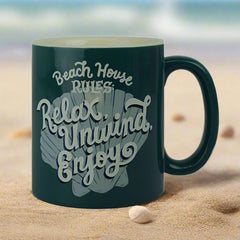beach house rules ceramic beverage mug