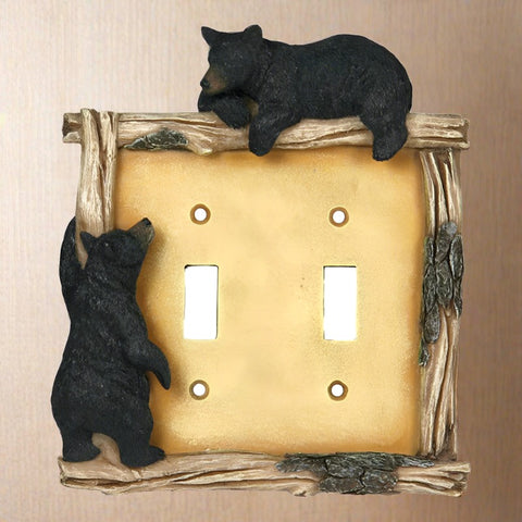 Bears Double Light Switch Plate