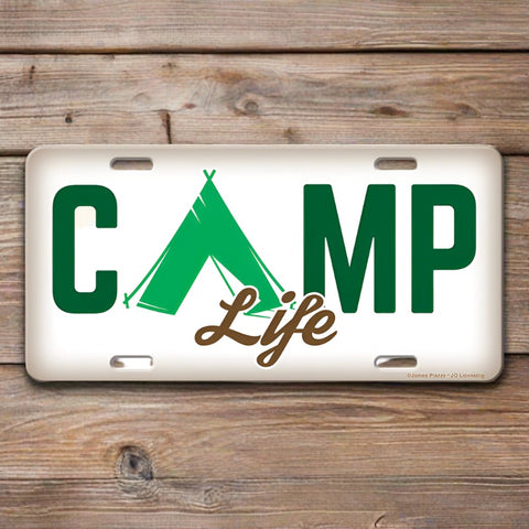 Camp Life Vanity License Plate