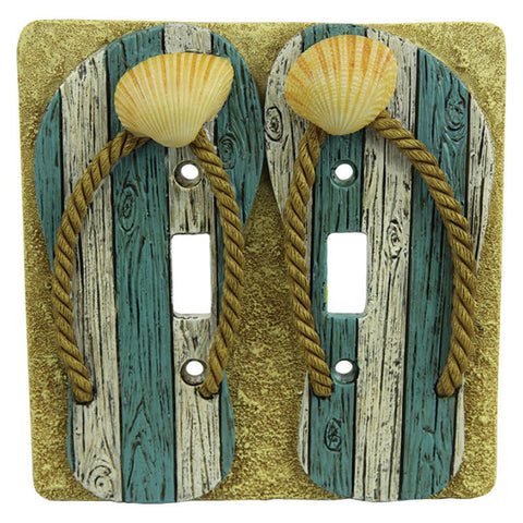 Flip Flops Double Light Switch Cover