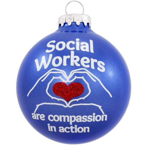 Social Workers Compassion Glass Ornament