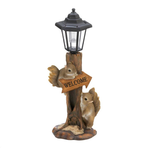 Squirrel Friends Solar Garden Lamp
