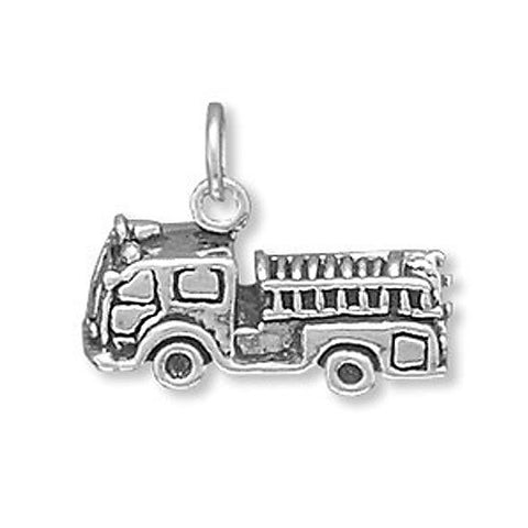 Sterling Silver Fire Truck Pendant