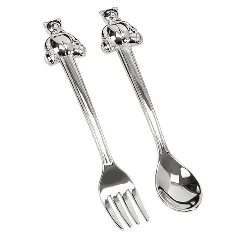 Teddy Bear Baby Fork and Spoon Set