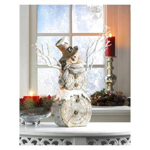 Twig Lights Snowman Figurine