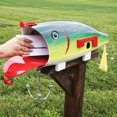 big mouth bass fishing lure us postal mailbox