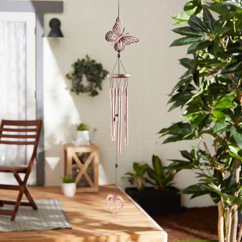 Butterfly Heart Wind Chimes