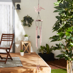 hummingbird silhouette wind chimes