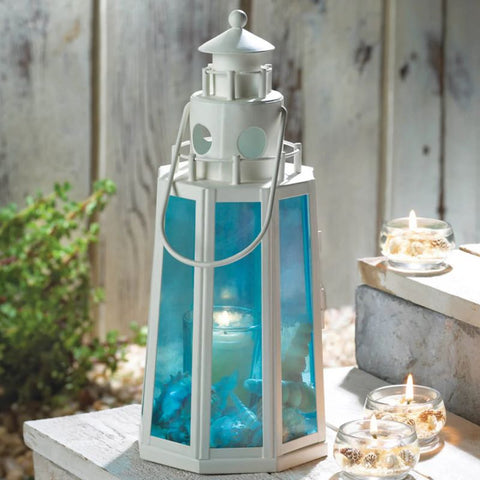 Ocean Blue Lighthouse Lantern