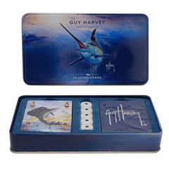 guy harvey fishing playing cards with collectors tin