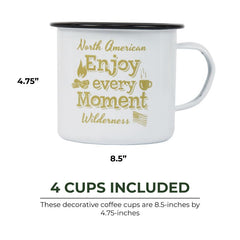 north american wilderness porcelain coffee mugs