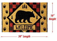 bear welcome coir door mat