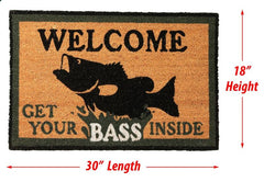 get your bass inside coir welcome door mat