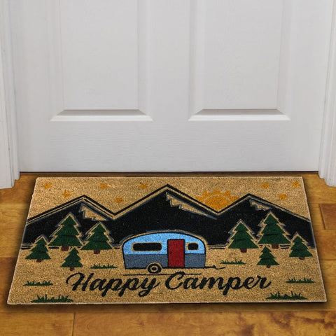 Happy Camper Coir Door Mat