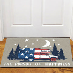 the pursuit of happiness rubber door mat