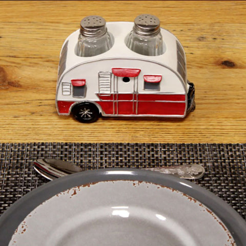 Red Travel Trailer Salt and Pepper Shakers