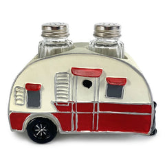 red travel trailer salt and pepper shakers