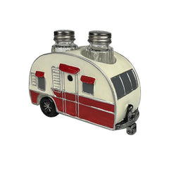 red travel trailer salt and pepper shakers