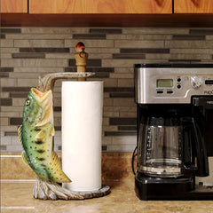 big mouth bass paper towel holder