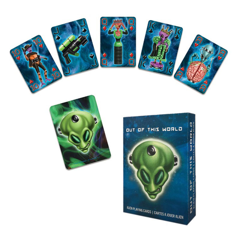 out of this world alien invasion playing cards