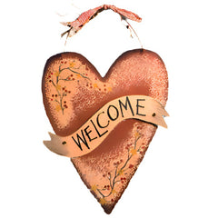 star garland heart welcome plaque