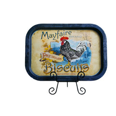 french country farmhouse rooster tray