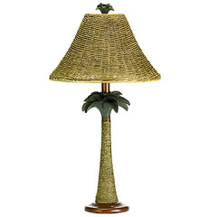 bahama style beach palm tree table lamp