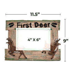 first deer hunting 4x6 photo frame