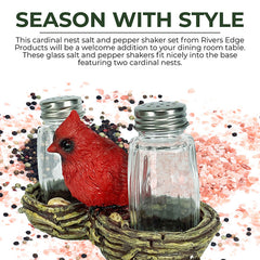 cardinal bird salt and pepper shakers