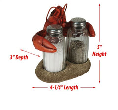 crawfish salt and pepper shakers set