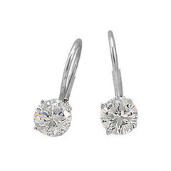 cubic zirconia lever back earrings