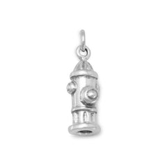 sterling silver fire hydrant pendant