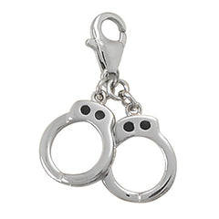 sterling silver police handcuffs pendant