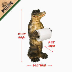 alligator standing toilet tissue holder