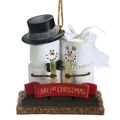 s'mores bride & groom 1st christmas ornament