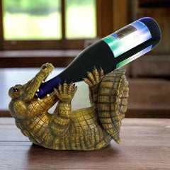 alligator wine bottle holder