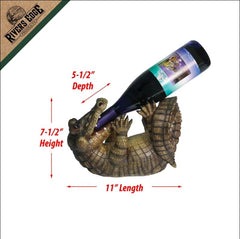 alligator wine bottle holder