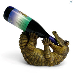 alligator wine bottle holder